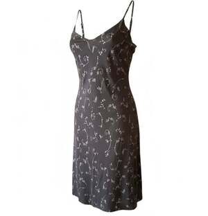 Y2K City Triangles floral black party dress size L